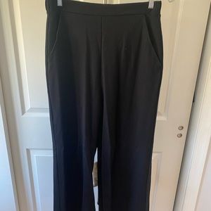 Banana republic wide leg black cotton pants